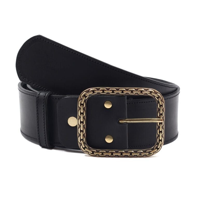 Jules et Jenn - Ceinture femme bijou cuir noir