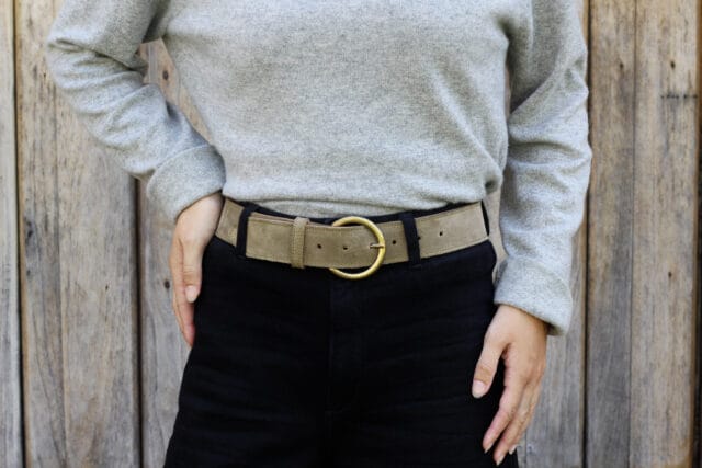 JULES JENN ceinture boheme cuir daim kaki lifestyle JULES JENN ceinture boheme cuir daim kaki lifestyle