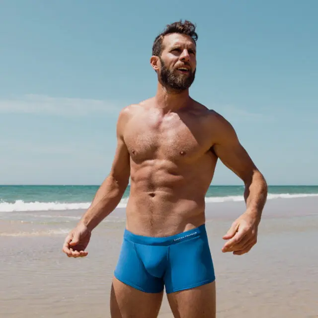 Boxer de bain homme Traveler - Bleu marine - - nu
