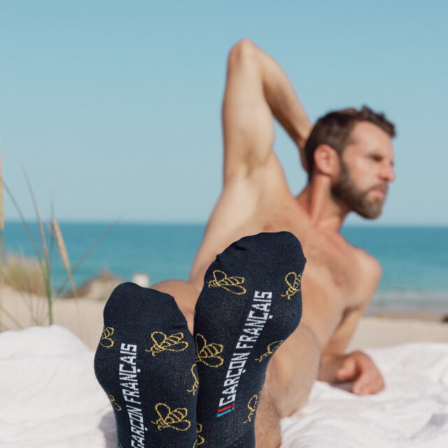 chaussettes garçon français avec abeilles