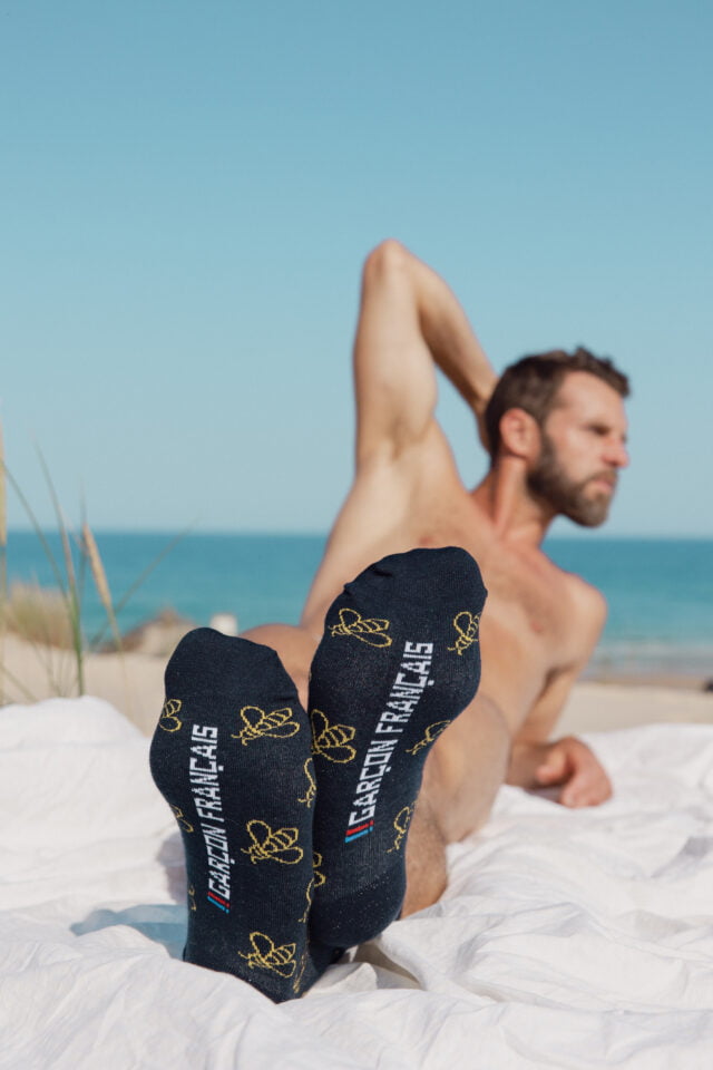 chaussettes garçon français avec abeilles