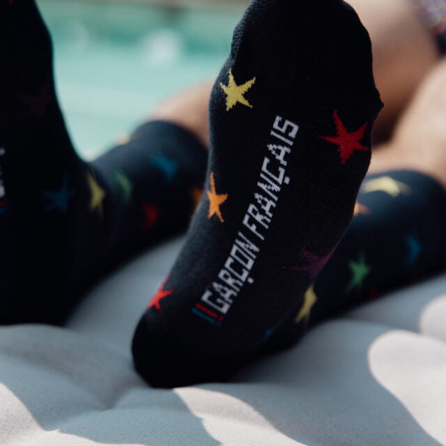 chaussettes garçon français étoiles
