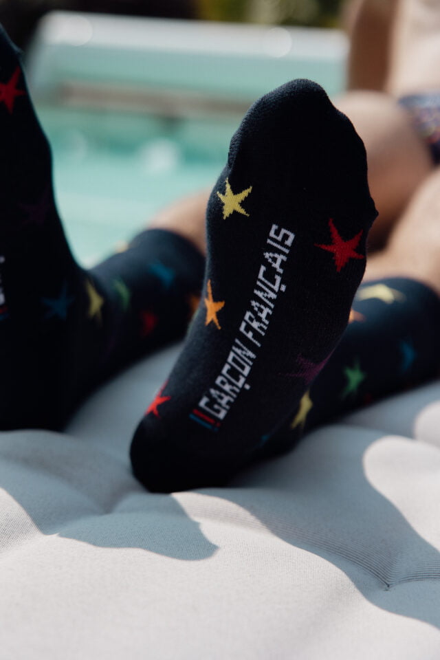 chaussettes garçon français étoiles