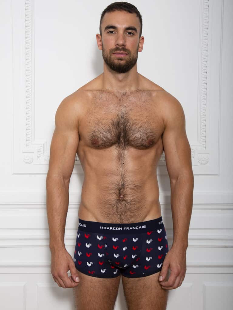 Garçon Français - Boxer coqs tricolores
