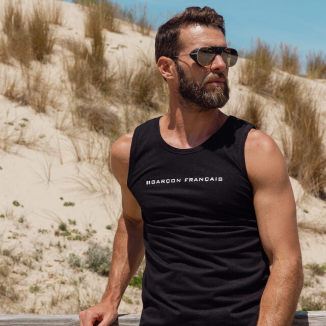 débardeur noir homme garçon français
