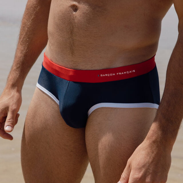 slip de bain tricolore Garçon Français