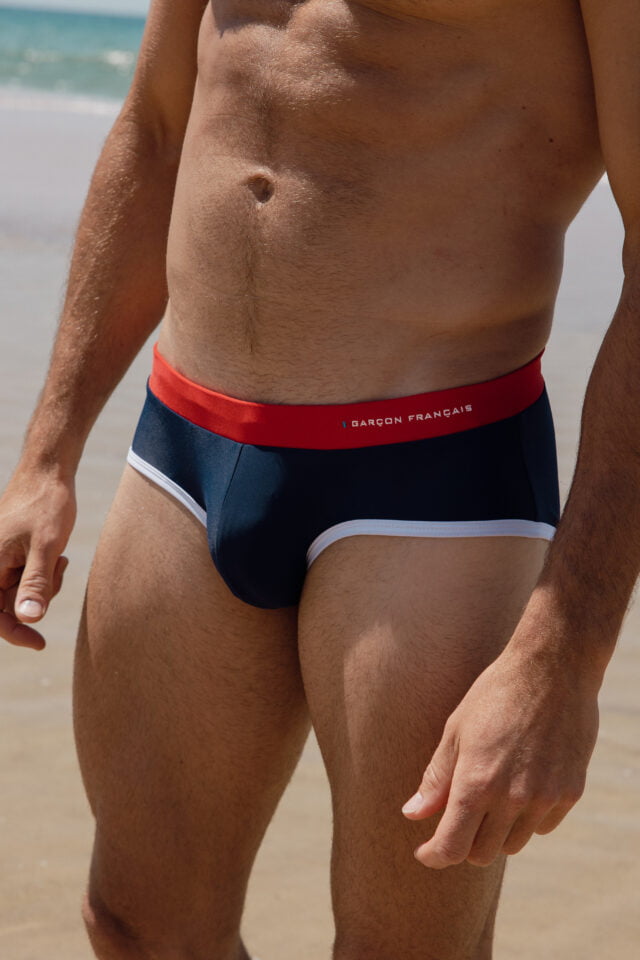 slip de bain tricolore Garçon Français