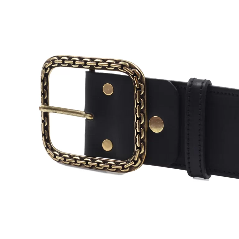 Jules et Jenn - Ceinture femme bijou cuir noir