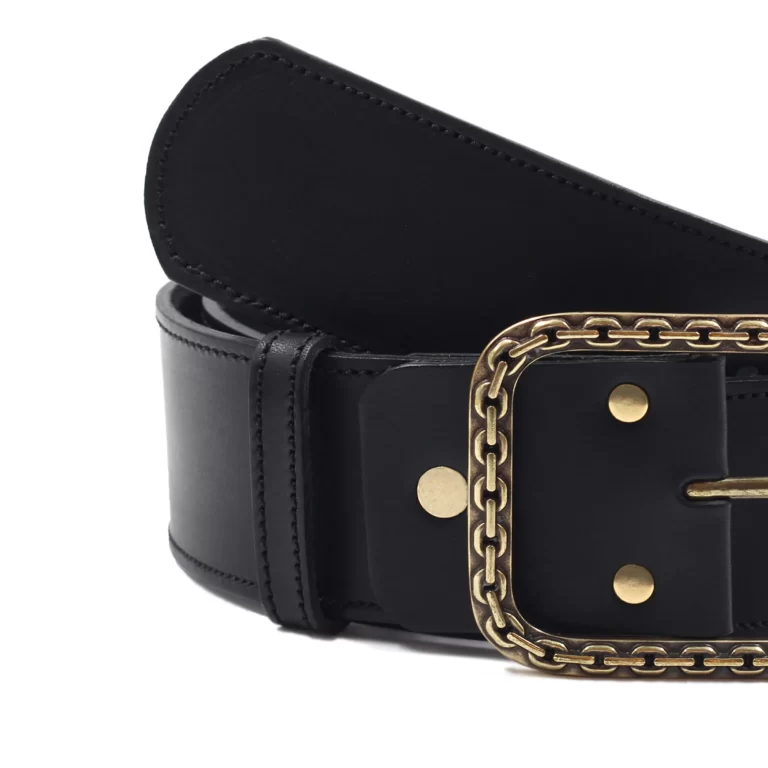 Jules et Jenn - Ceinture femme bijou cuir noir
