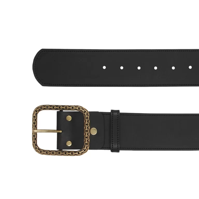 Jules et Jenn - Ceinture femme bijou cuir noir