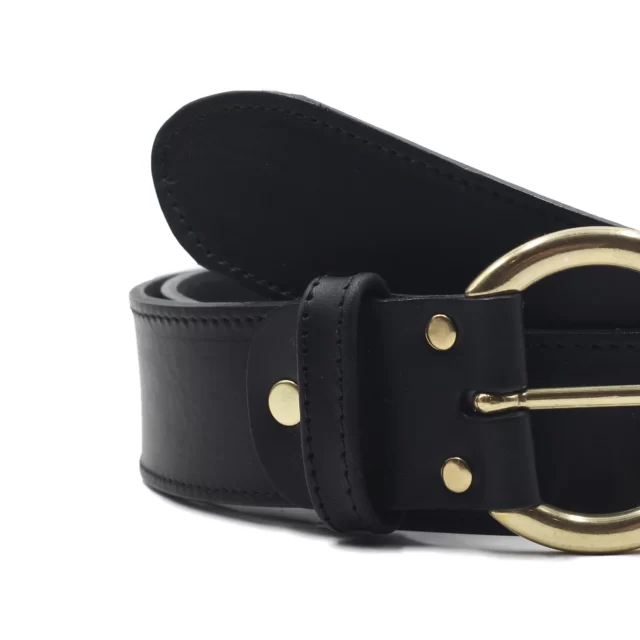 Jules et Jenn - Ceinture bohème cuir noir