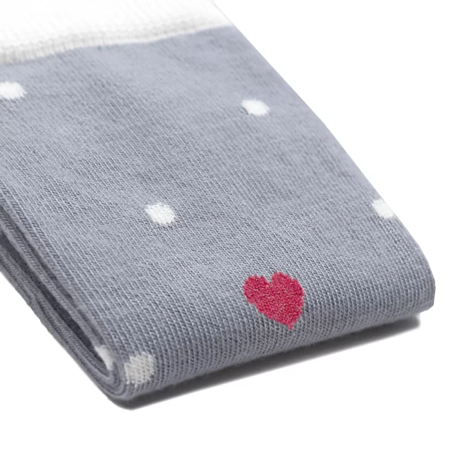 Jules et Jenn - Chaussettes femme à pois coton gris & blanc