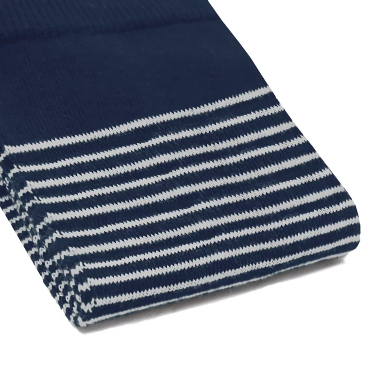 Jules et Jenn - Chaussettes rayées coton bleu & gris
