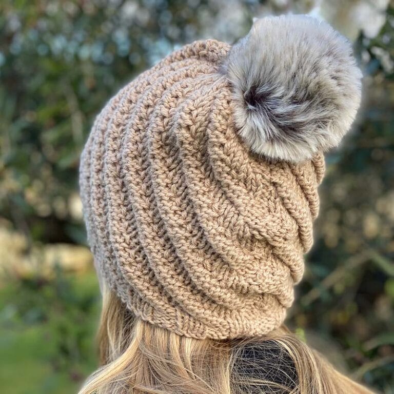 Sweet Alpaga - Bonnet alpaga sable - pompon beige