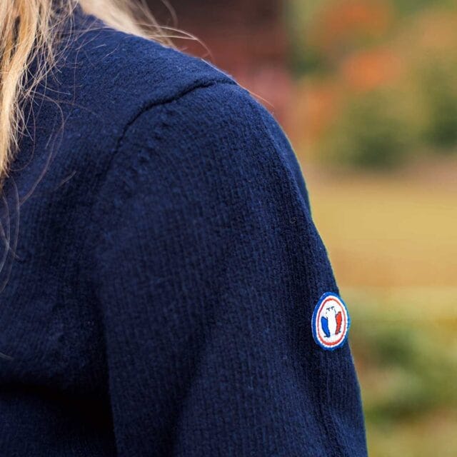 Tranquille Émile - Pull en laine femme bleu marine Le Frileux