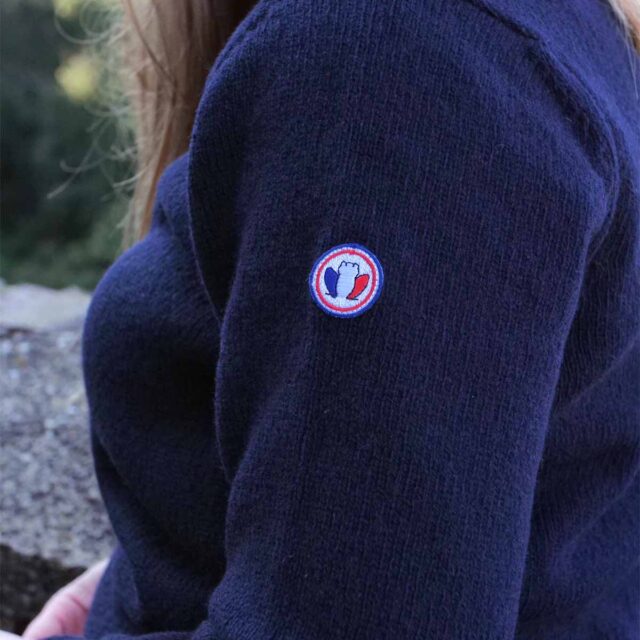 Tranquille Émile - Pull en laine femme bleu marine Le Frileux