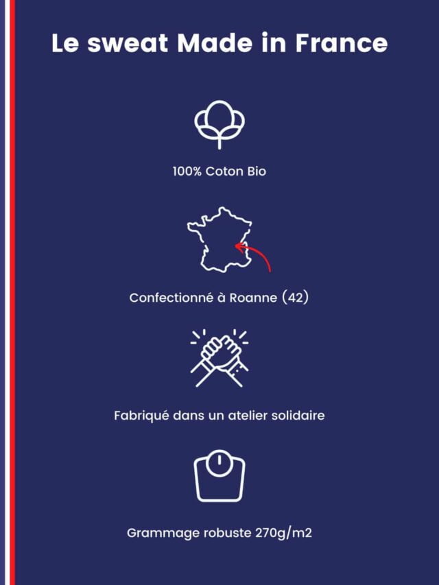 Tranquille - Sweat coton bio