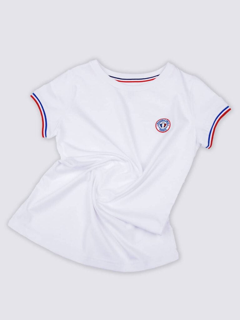 Tranquille Émile - T-shirt femme coton bio blanc La Cocarde