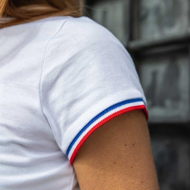 Tranquille Émile - T-shirt femme coton bio blanc La Cocarde