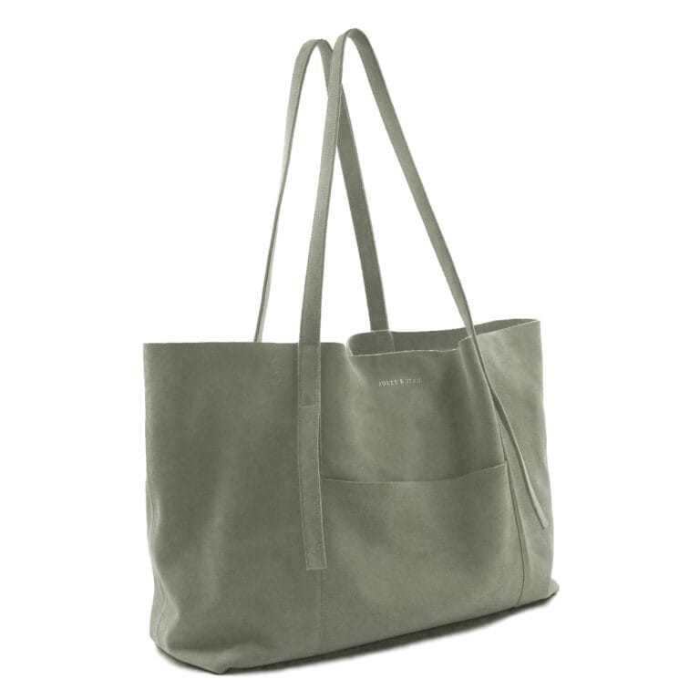 Jules et Jenn - Sac bohémien cuir daim kaki