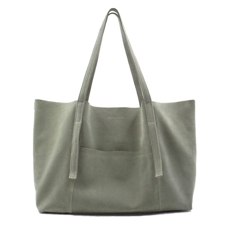 Jules et Jenn - Sac bohémien cuir daim kaki