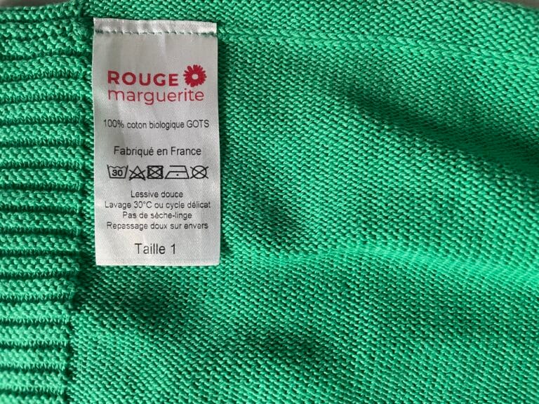 Rouge Marguerite - Pull 100% coton bio GOTS