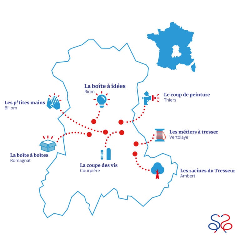 Le Tresseur - Carte des ateliers
