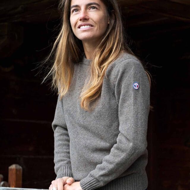 Tranquille Émile - Pull en laine femme taupe Le Frileux
