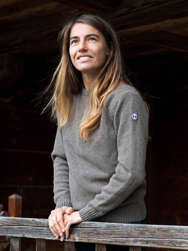 Tranquille Émile - Pull en laine femme taupe Le Frileux