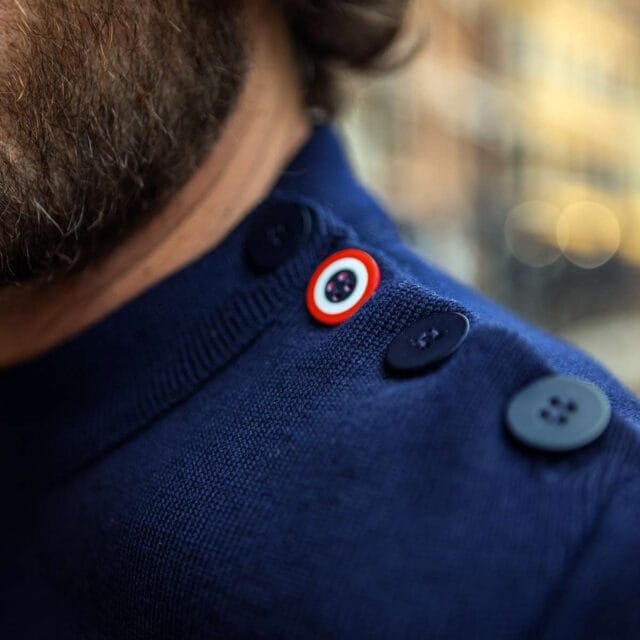 Tranquille Émile - Pull en laine homme bleu marine Le Navigateur