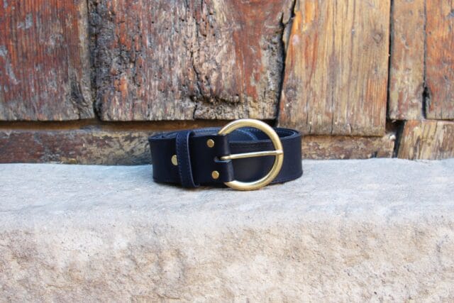 JULES JENN ceinture boheme cuir bleu Jules et Jenn - Ceinture bohème cuir bleu