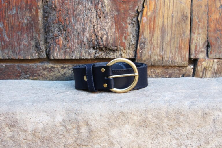 Jules et Jenn - Ceinture bohème cuir bleu