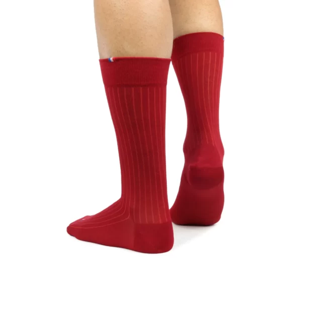 La chaussette de France fil d'Ecosse Rouge