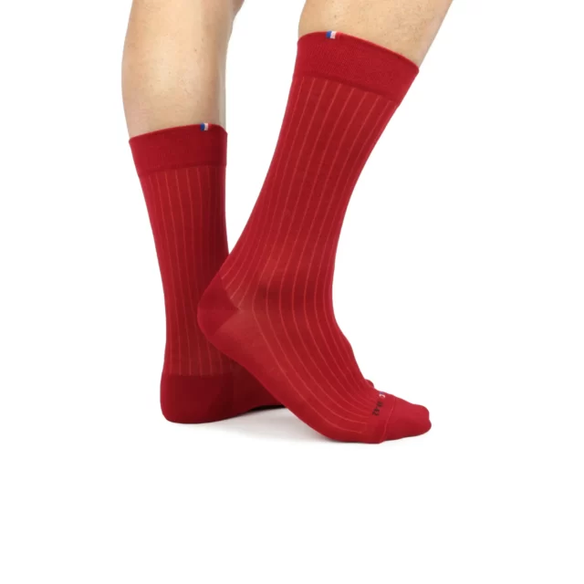 La chaussette de France fil d'Ecosse Rouge