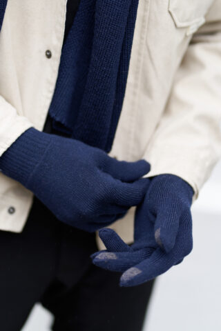 Maison Bonnefoy - Gants tactiles Perinne marine
