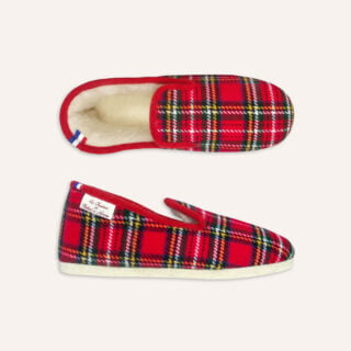 Charentaises motif écossais Gers par la marque Les Chaussons de Bébert et Nonore Les Chaussons de Bébert et Nonore - Charentaises motif écossais Gers