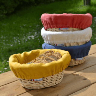 Corbeilles à pain Les extra-ordinaires, en osier et en lin