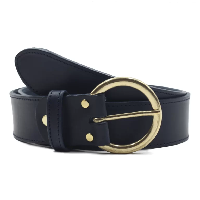 Jules et Jenn - Ceinture bohème cuir bleu