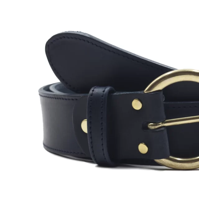 Jules et Jenn - Ceinture bohème cuir bleu