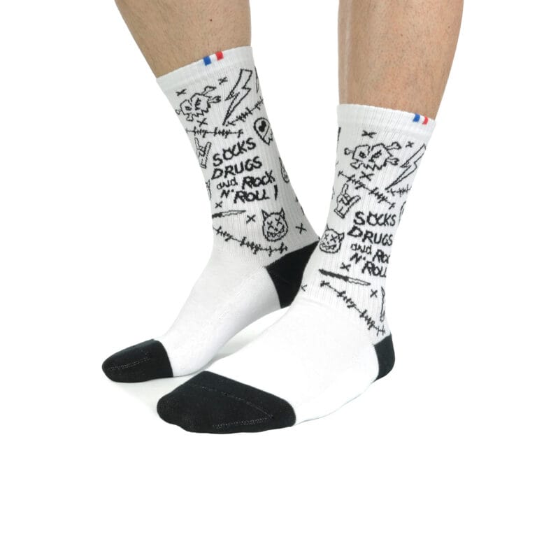 La Chaussette de France - Chaussettes Tennis Graffiti