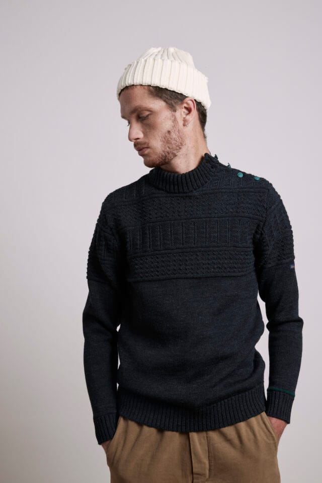 Le Minor - Pull Marin de Pêcheur Breton pour Homme 100% Laine
