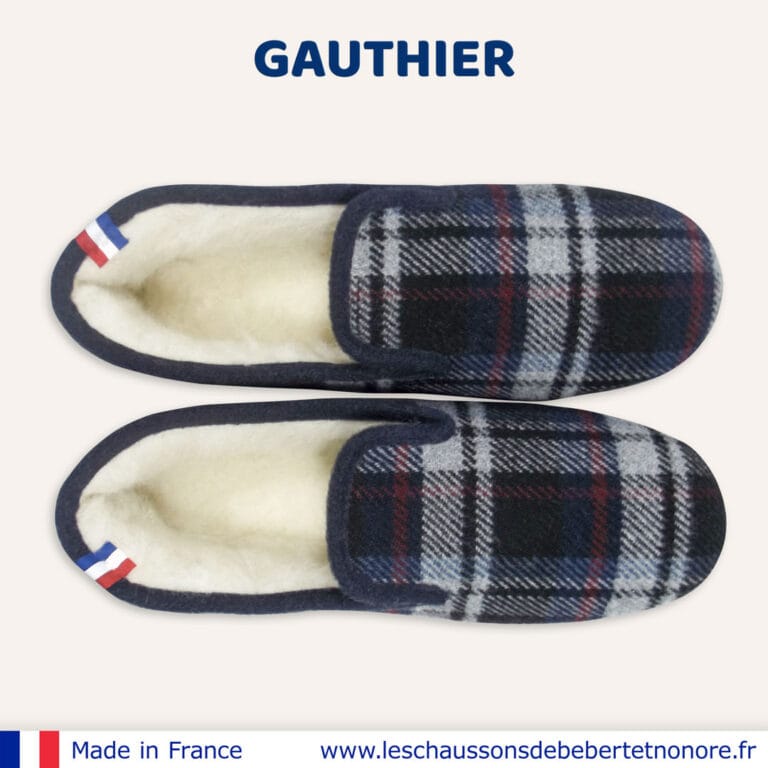 Les Chaussons de Bébert et Nonore - Charentaises motif écossais Gauthier