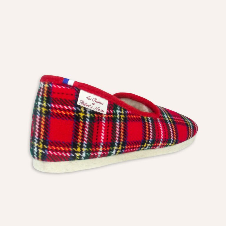 Les Chaussons de Bébert et Nonore - Charentaises motif écossais Gers