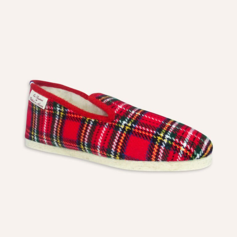 Les Chaussons de Bébert et Nonore - Charentaises motif écossais Gers