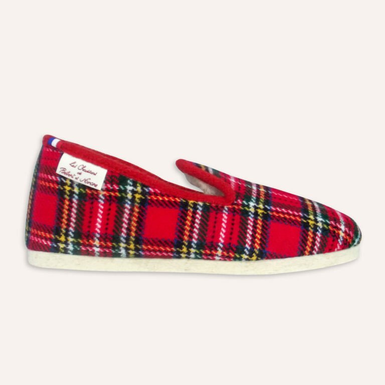 Les Chaussons de Bébert et Nonore - Charentaises motif écossais Gers