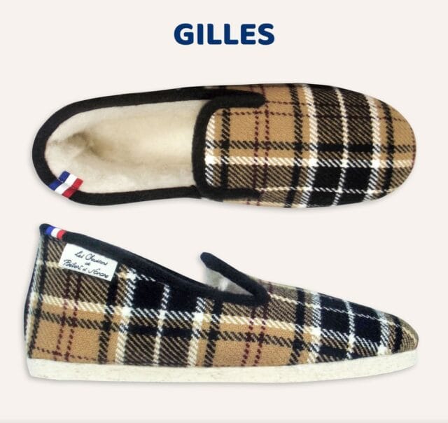 Les Chaussons de Bébert et Nonore - Charentaises motif écossais Gilles