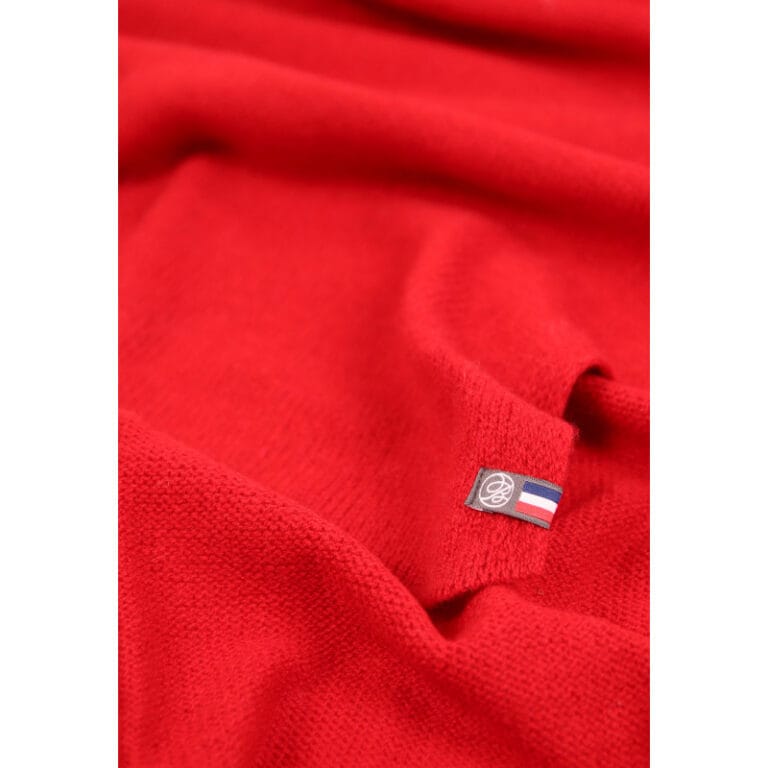 Maison Bonnefoy - Poncho Paule en cachemire rouge