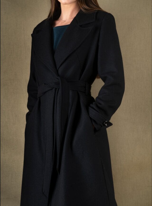 My tailor is Joh - Manteau mi-long laine noir Palace