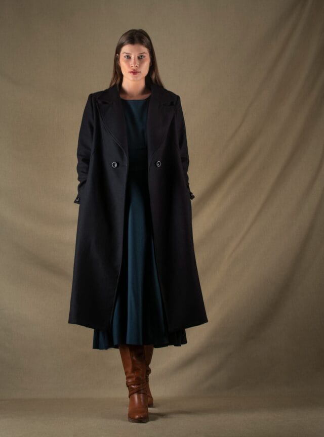 My tailor is Joh - Manteau mi-long laine noir Palace