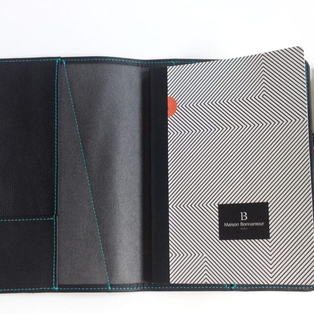 Maison Bonnamour - Protège-carnet A5 bleu-vert personnalisable
